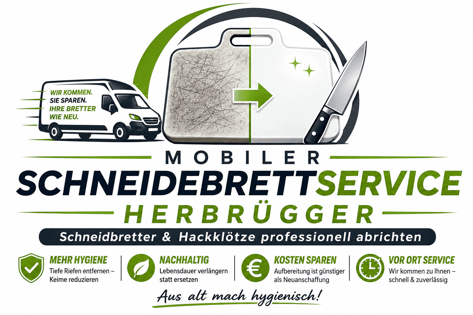 Flyer Schneidebrettservice Herbrügger mit Nutzenargumenten